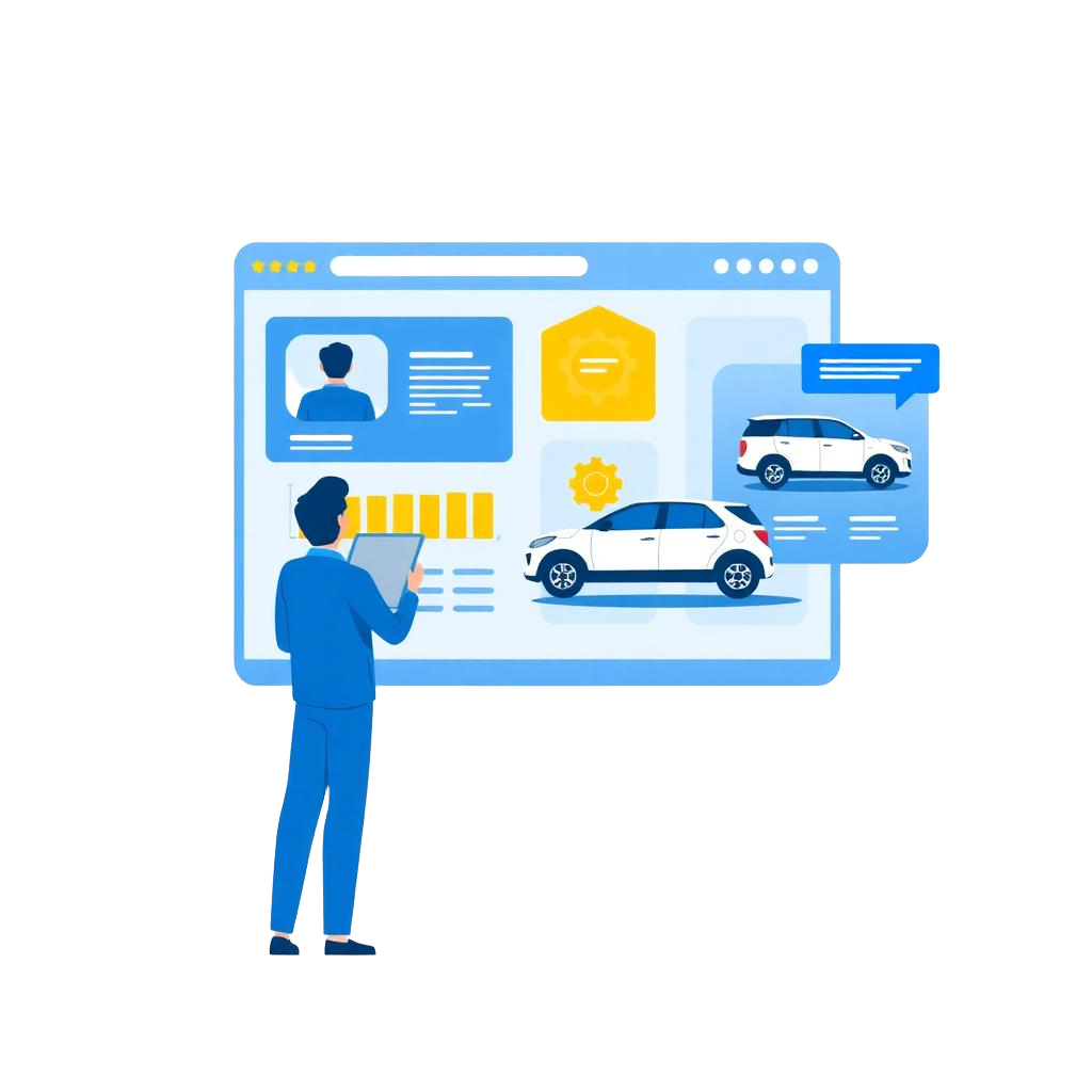 Customer viewing an AI car valuation report on CarValue.lt